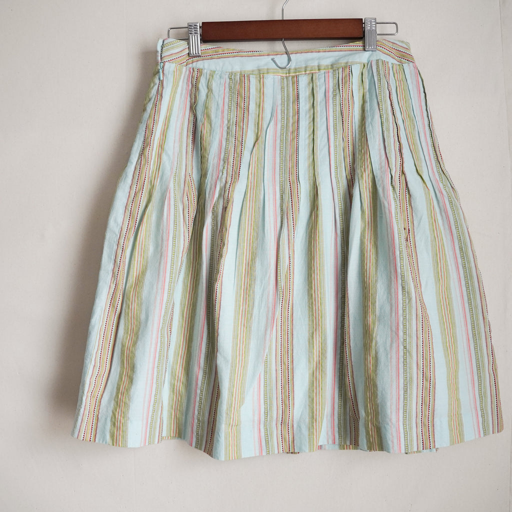 Talbots Petites Pastel Striped Beaded A-Line Skirt | Y2K | Size 6