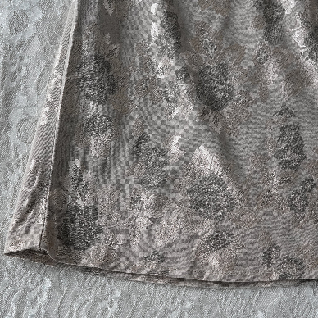 CDC Champagne Floral Jacquard Maxi Dress | Vintage | Size 6