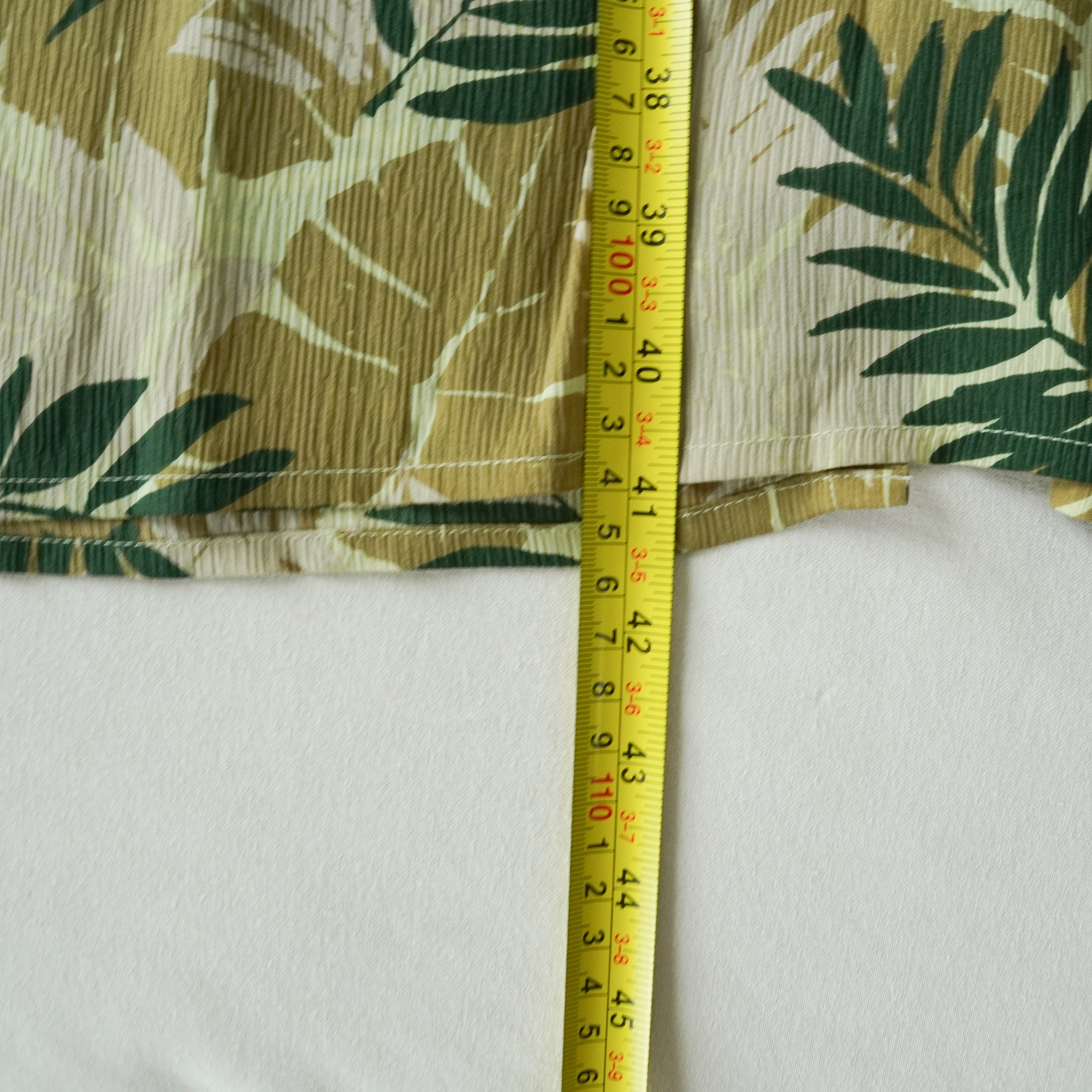 Robbie Bee 100% Silk Tropical Leaf Button Front Midi Shirt Dress | Size 16
