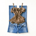 Bandolino Brown Ruffle Cami Top | Y2K | Size 6