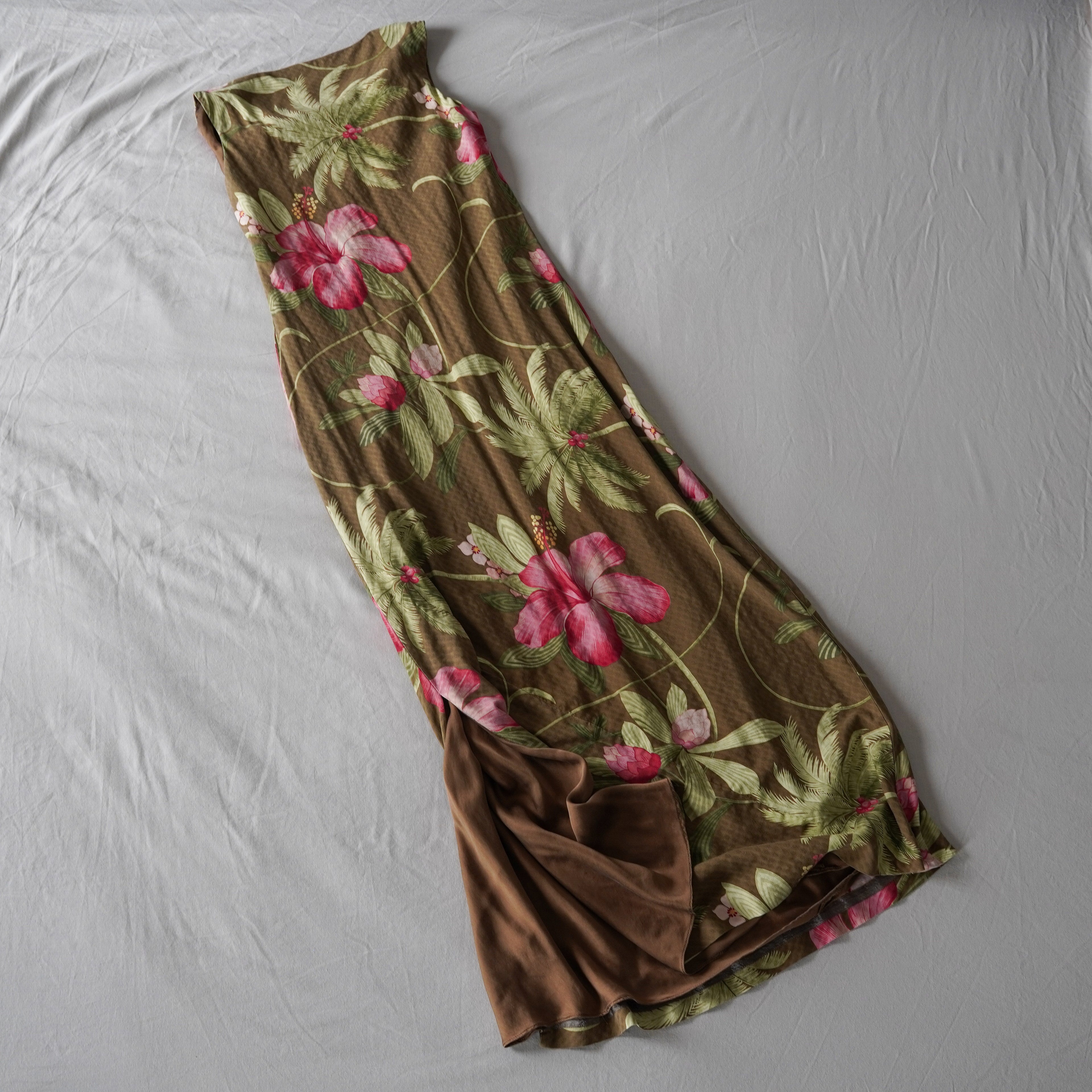 Tommy Bahama 100% Silk Tropical Floral Maxi Dress | Y2K | Size 4