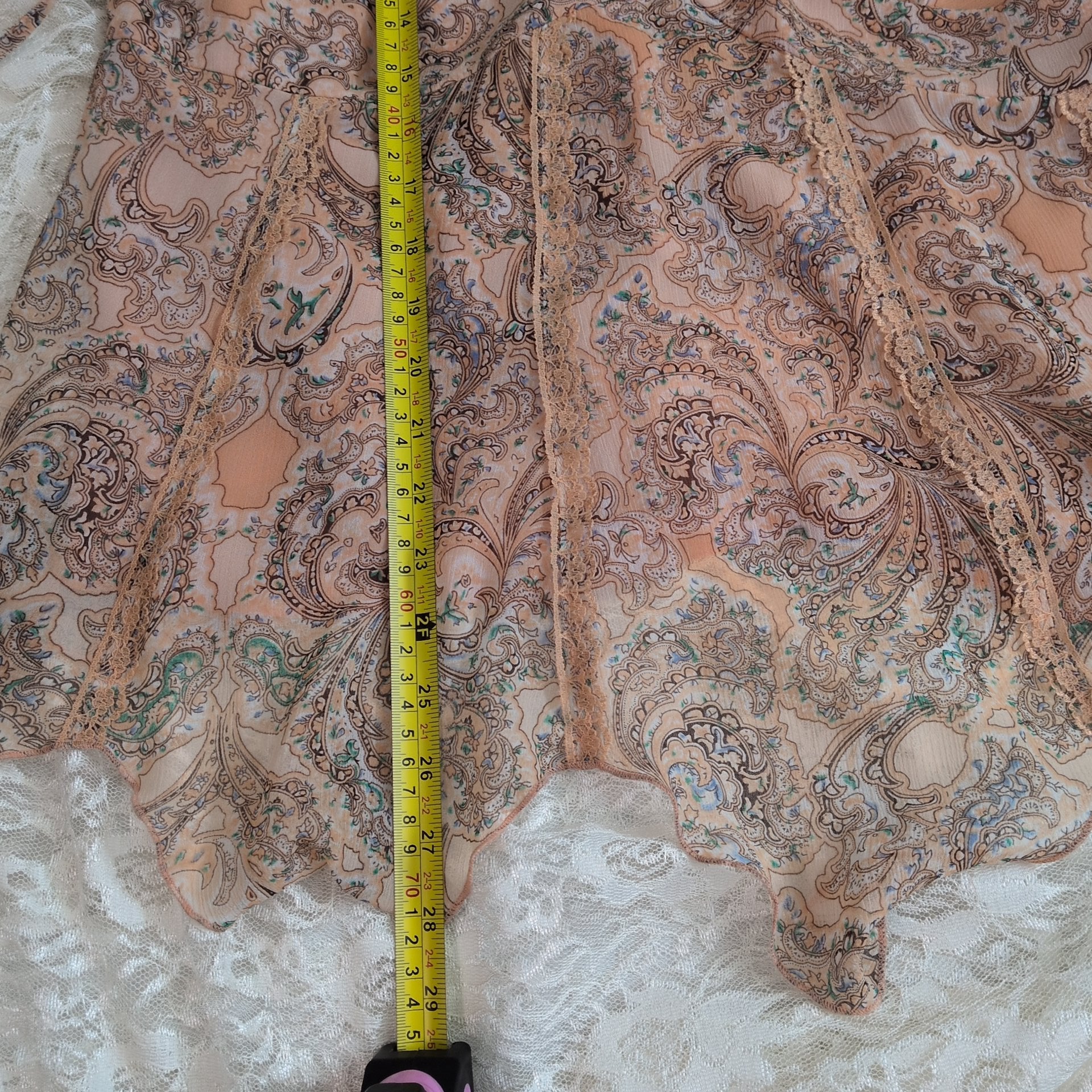 Separates Paisley Handkerchief Hem Cami Top – Size L