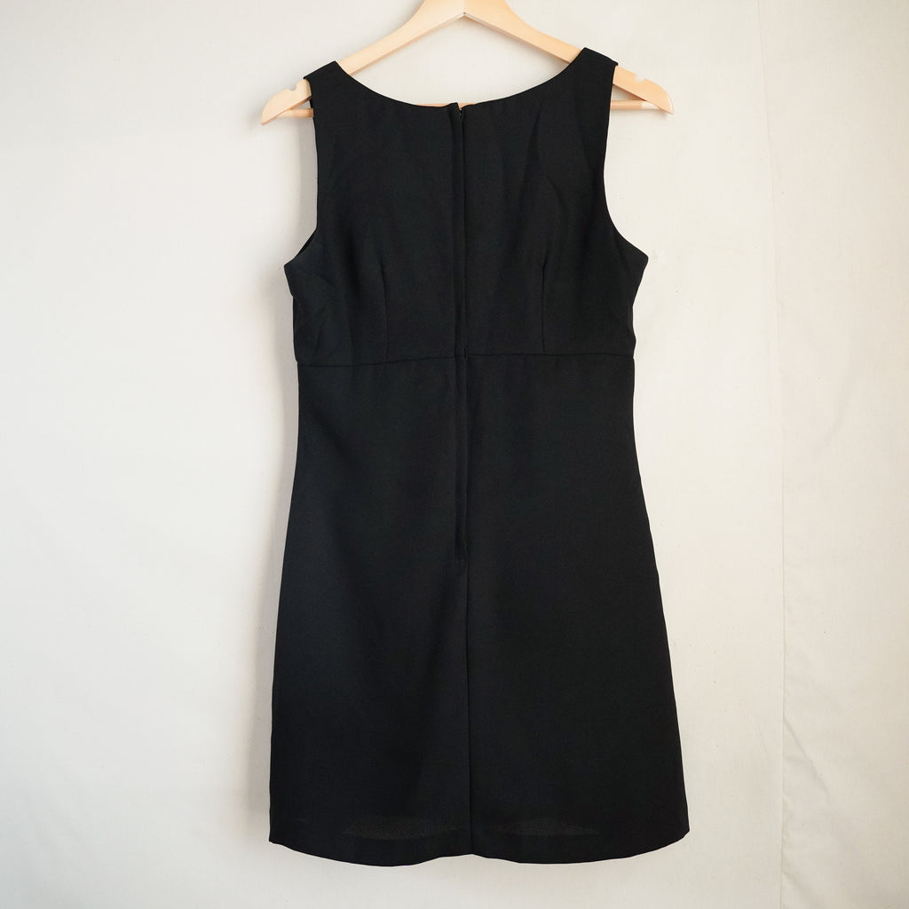 All That Jazz Black Rose Appliqué Mini Dress | Vintage | Size 7/8