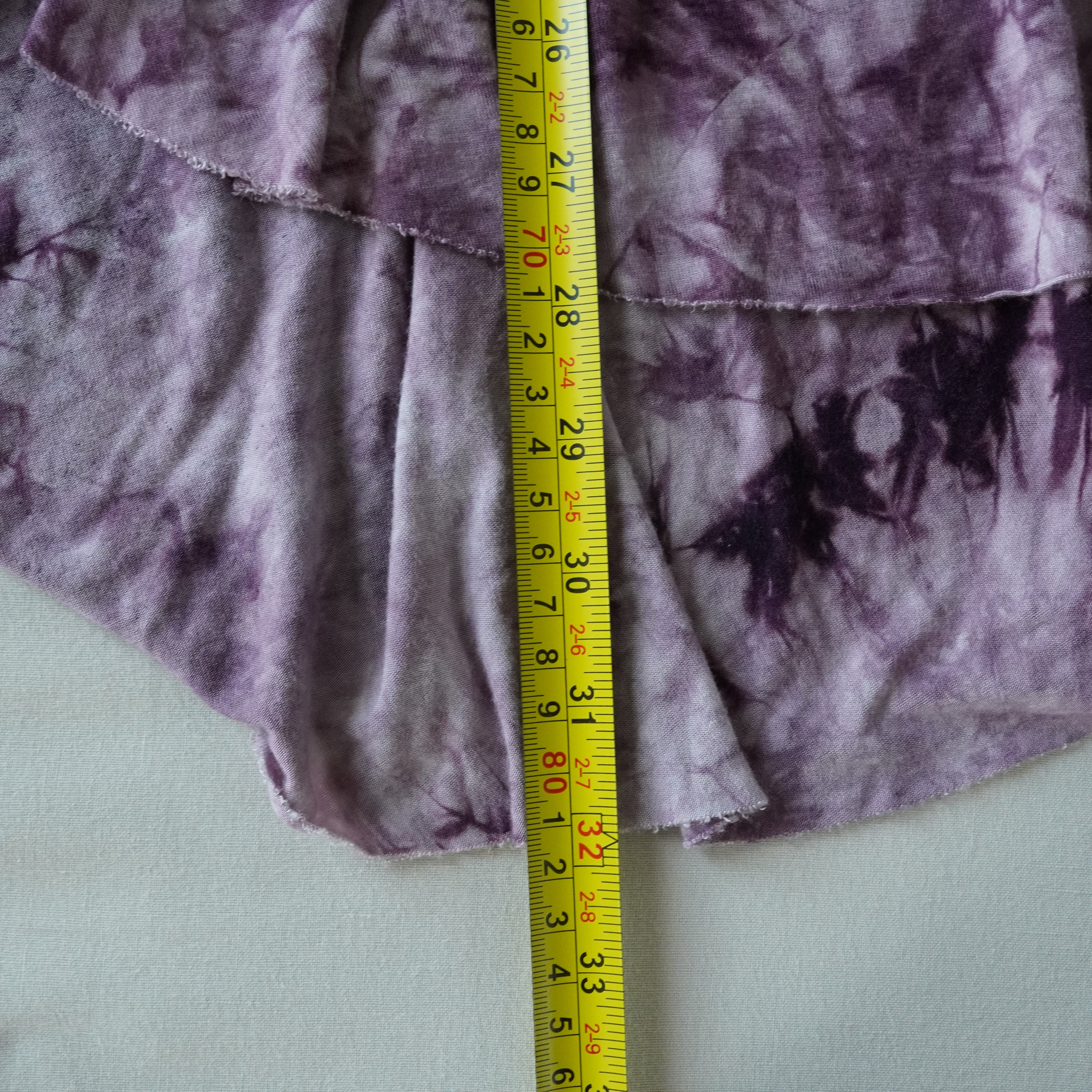 Vocal Purple Tie-Dye Rhinestone Swing Tank Top Made in USA Size Large