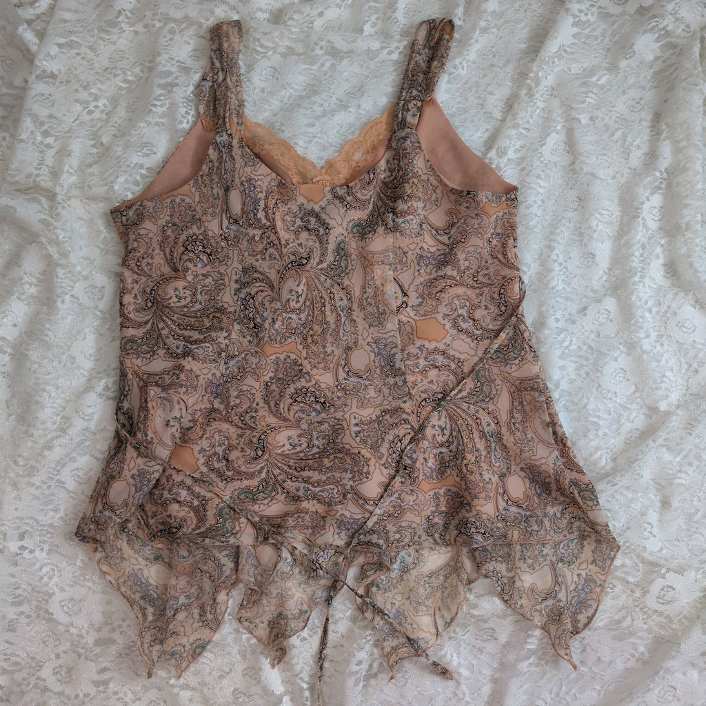 Separates Paisley Handkerchief Hem Cami Top – Size L