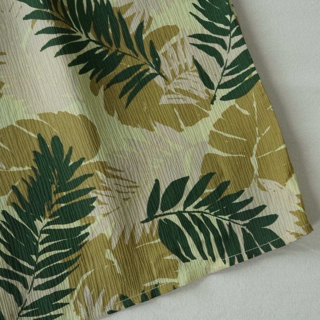 Robbie Bee 100% Silk Tropical Leaf Button Front Midi Shirt Dress | Size 16