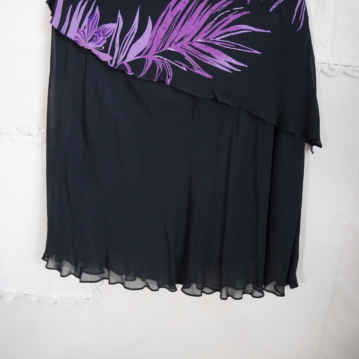 Eva Blue Floral Beaded Dress | Y2K | Size 6