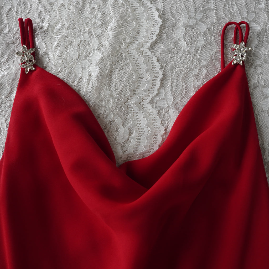 Chelsa Nites Ruby Evening Slip Dress | Vintage| Size 8P