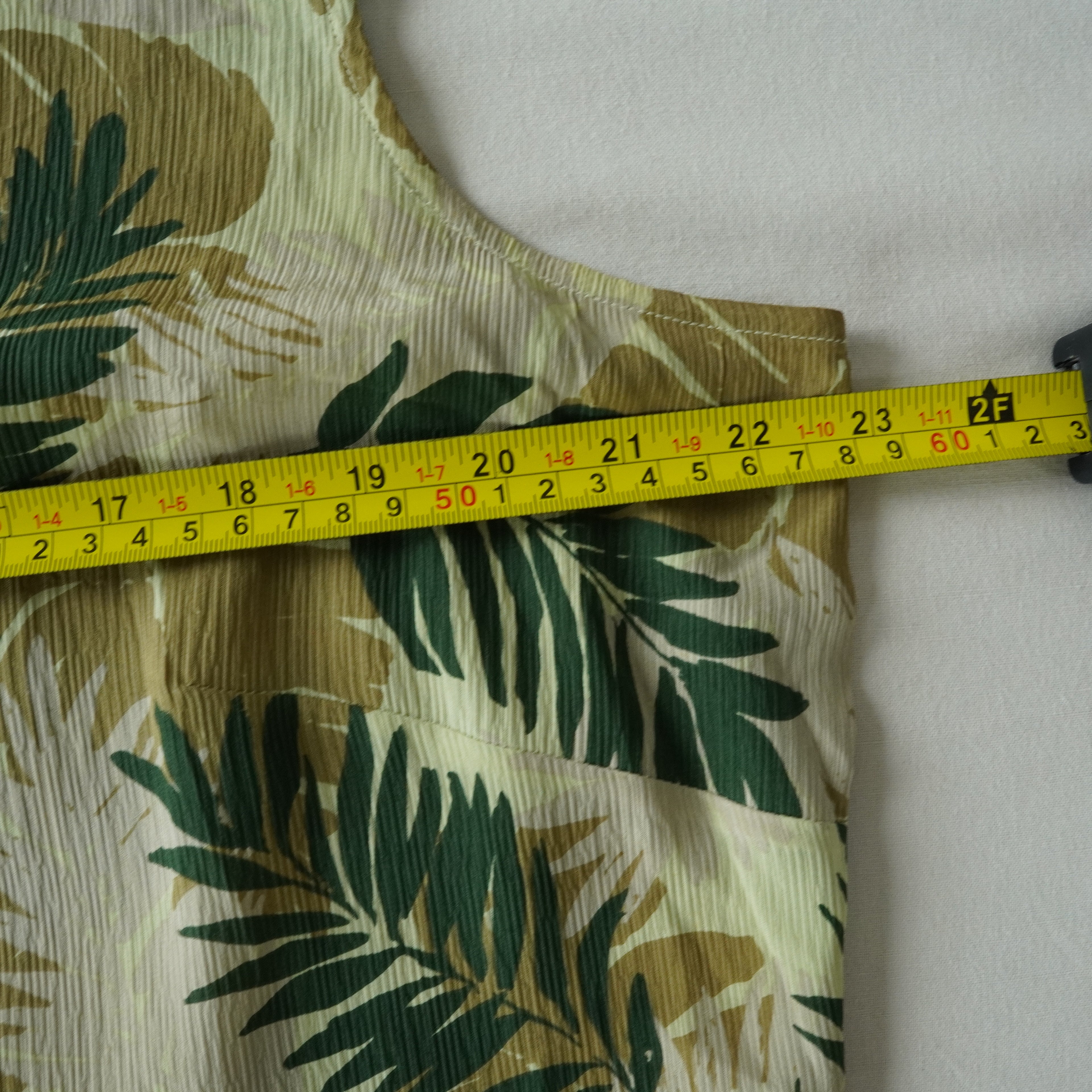 Robbie Bee 100% Silk Tropical Leaf Button Front Midi Shirt Dress | Size 16