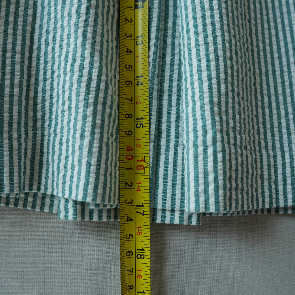 Vintage Y2K Express Seersucker Pleated Mini Skirt | Green Stripe | Size 2 | Made in USA