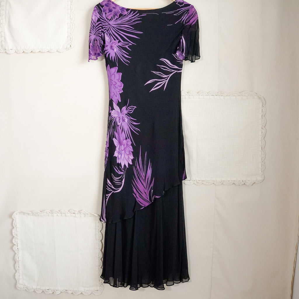 Eva Blue Floral Beaded Dress | Y2K | Size 6