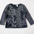 Bila Sequin Floral Cotton Top | Y2K | Small
