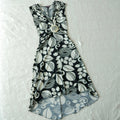 OXOXO Black & White Abstract Ring Accent Midi Dress | Made in USA | Size S