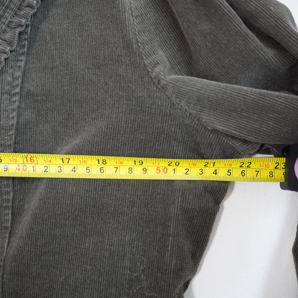 Ambition Corduroy Blazer Jacket Ruffle Trim | Y2K | Large