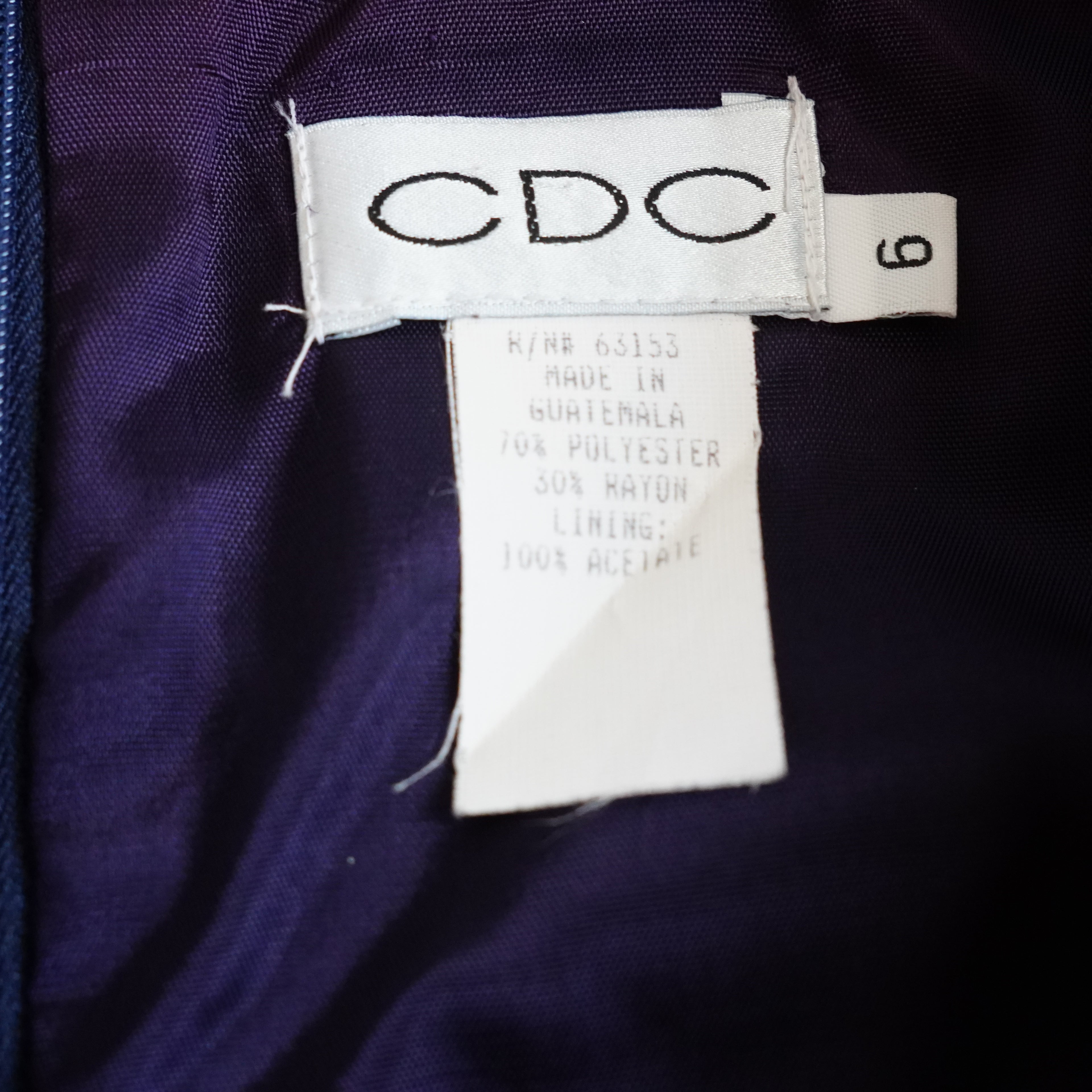 CDC Sapphire Blue Shimmer Sheath Dress | Size 6