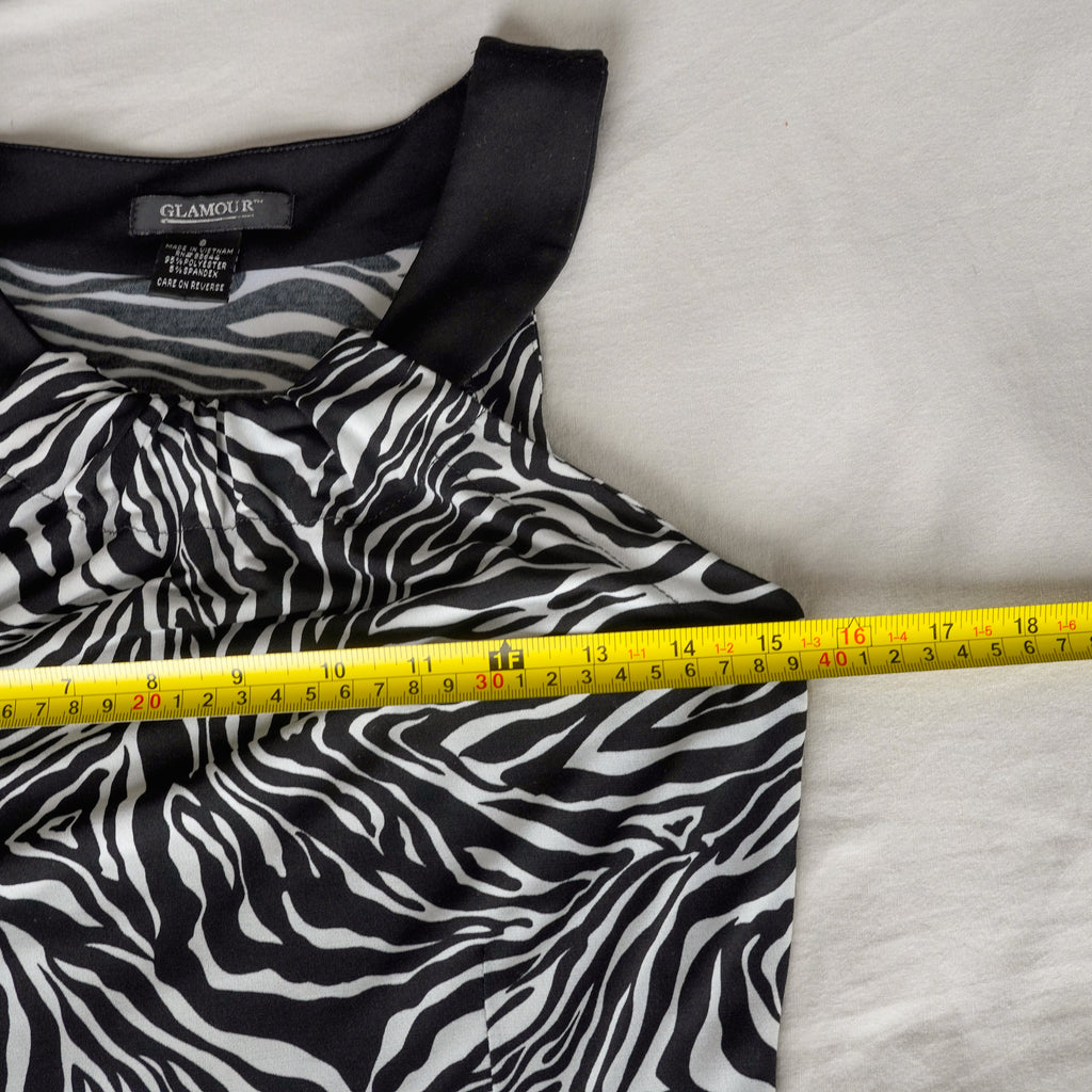 Glamour Zebra Print Maxi Dress | Y2K | Size 8