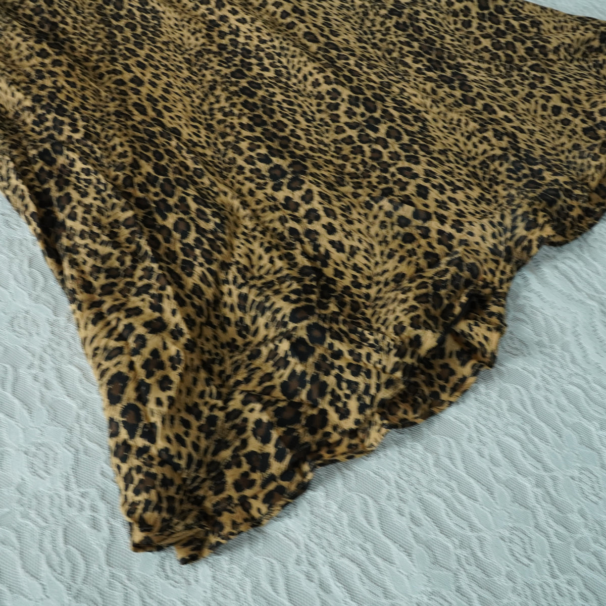 August Silk Leopard Print 100% Silk Maxi Dress | Y2K | Size 12