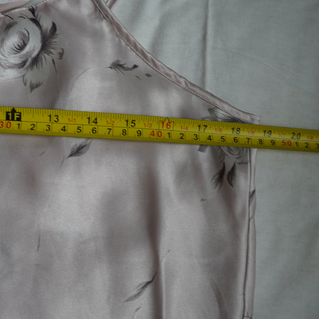 Morgan Taylor Intimates Satin Floral Slip Dress | Y2K | Size M