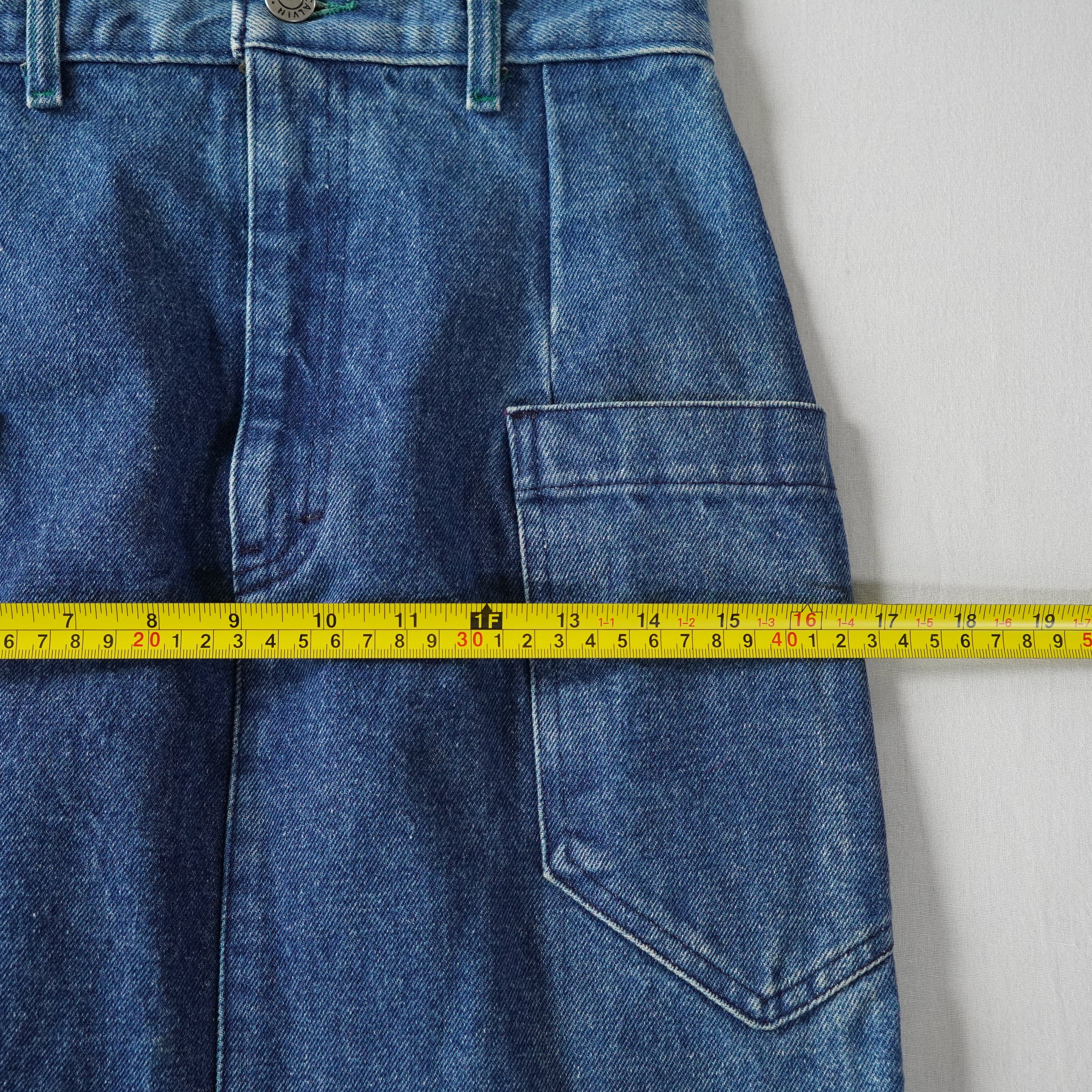 Calvin Klein High-Waisted Denim Midi Pencil Skirt | Vintage | Size 5/27