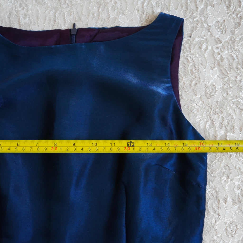 CDC Sapphire Blue Shimmer Sheath Dress | Size 6