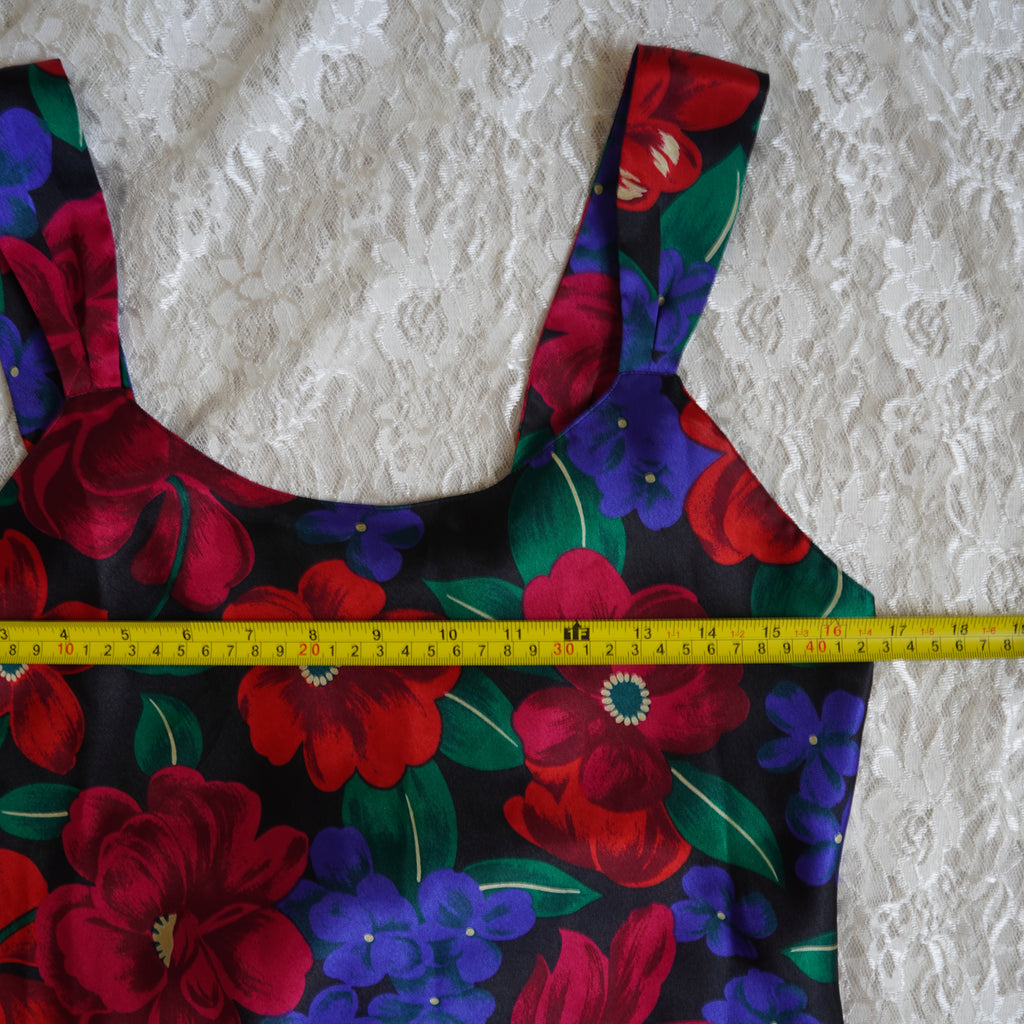 Sedú Satin Floral Mini Slip Dress | Small