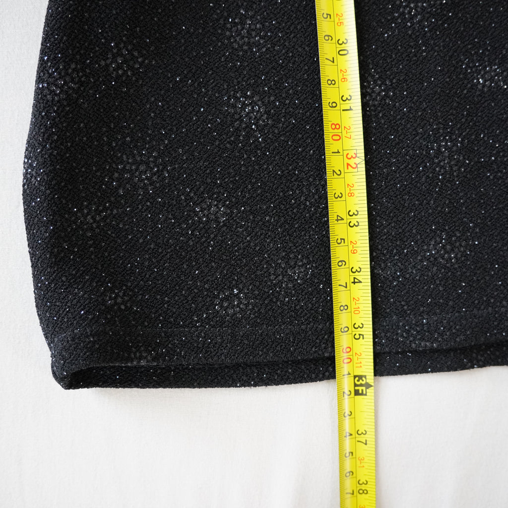 California Concepts Black Metallic Glitter Mini Dress | Y2K | Size Medium