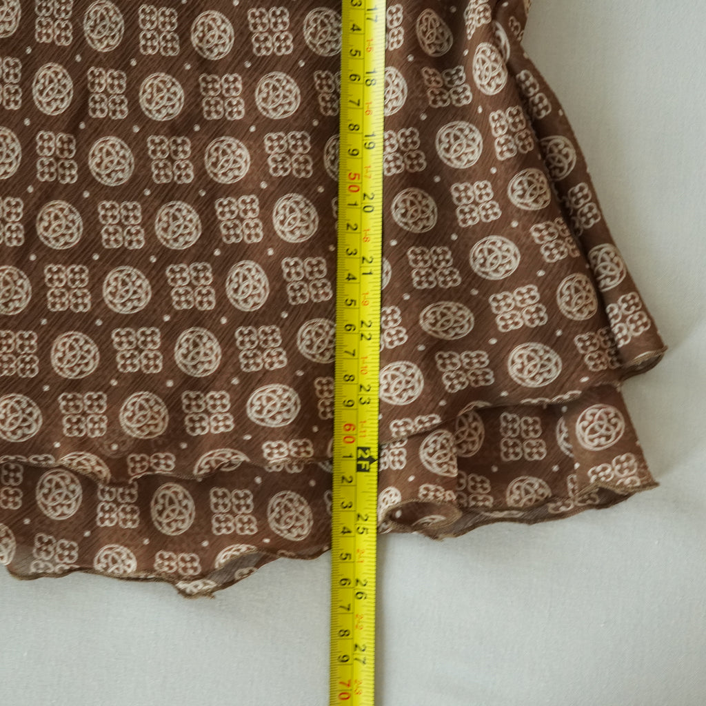 Bandolino Brown Ruffle Cami Top | Y2K | Size 6