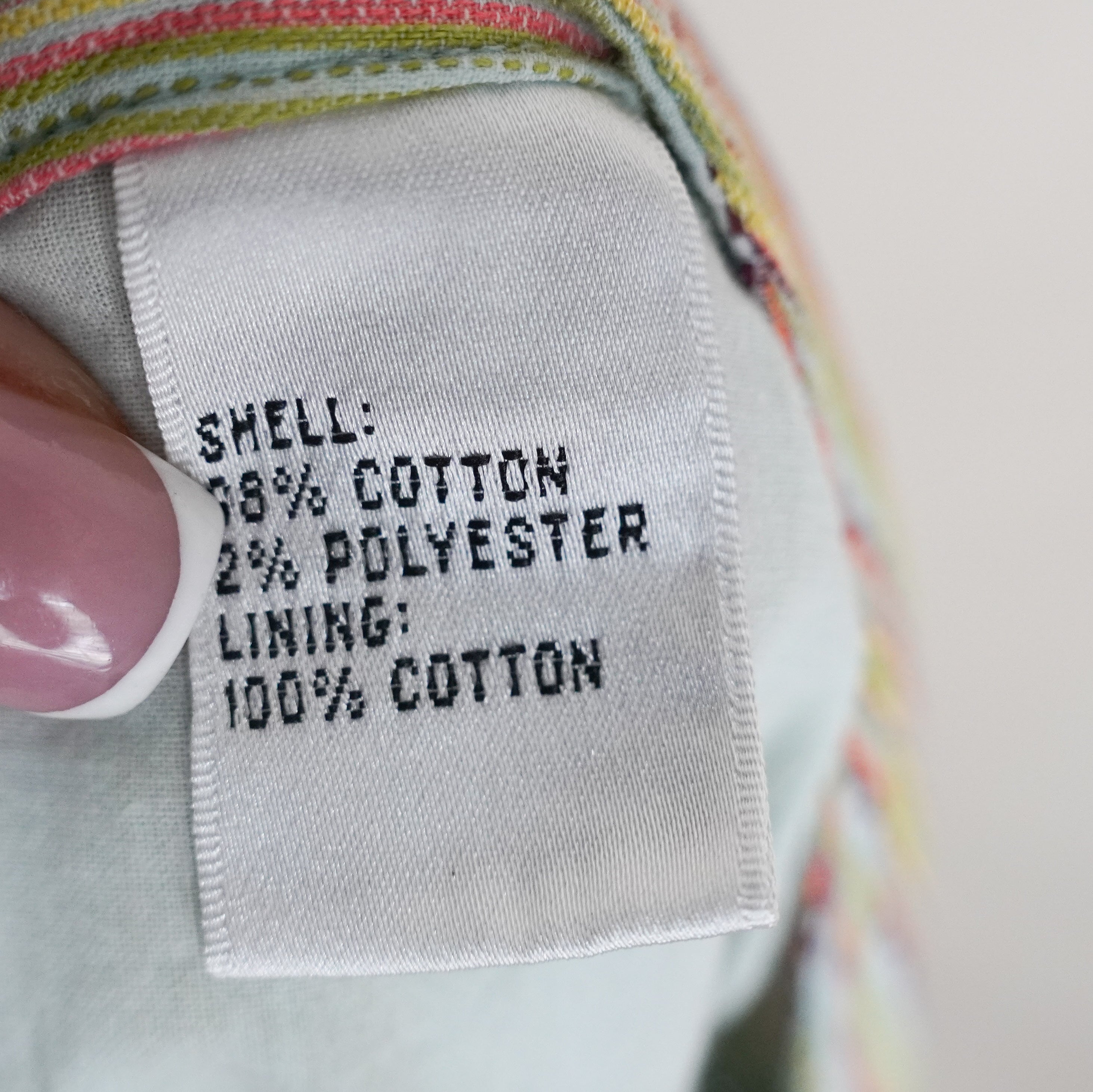 Talbots Petites Pastel Striped Beaded A-Line Skirt | Y2K | Size 6