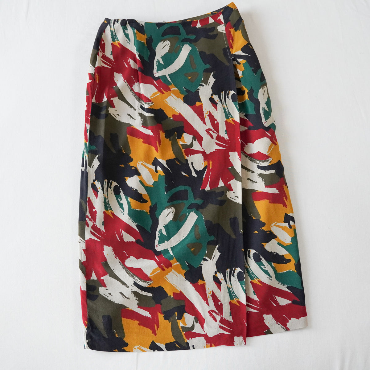 Jones New York Silk Wrap Midi Skirt | Vintage | Size 8