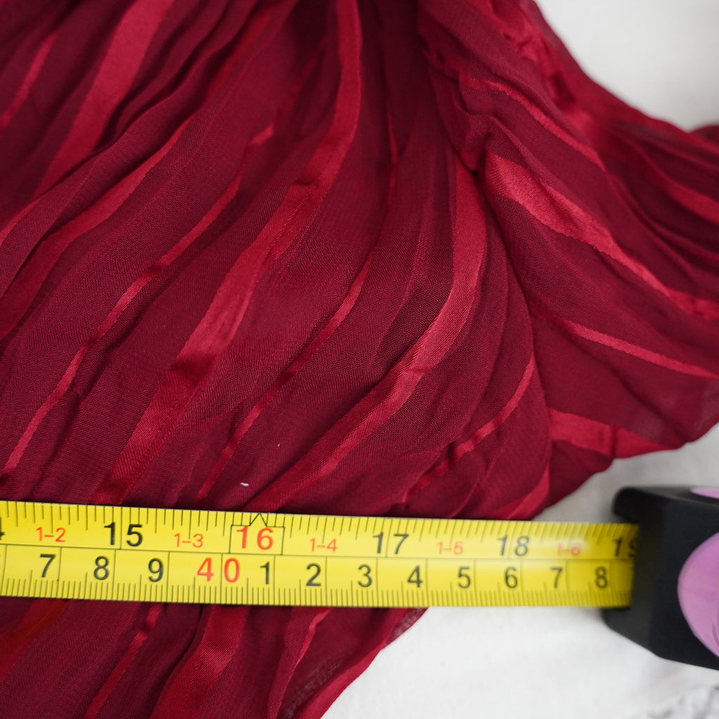 Y2K Elementz Red Sheer Ruffle Blouse Detachable Tank Top Women’s M