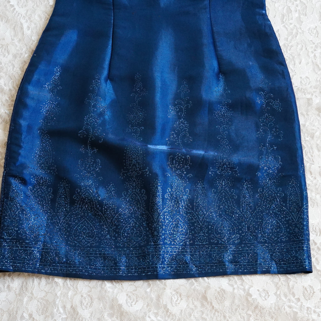 CDC Sapphire Blue Shimmer Sheath Dress | Size 6