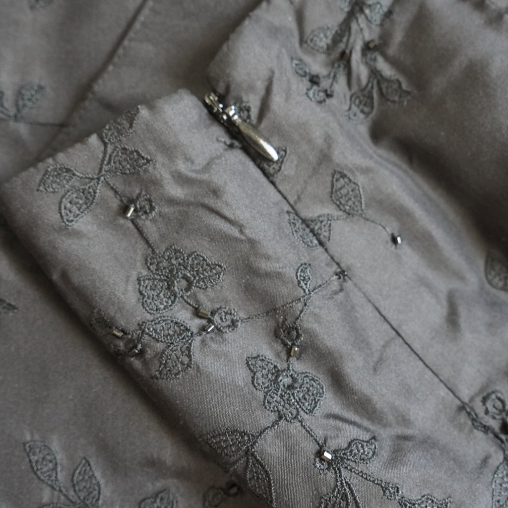 Ann Taylor Silk Embroidered Pencil Skirt