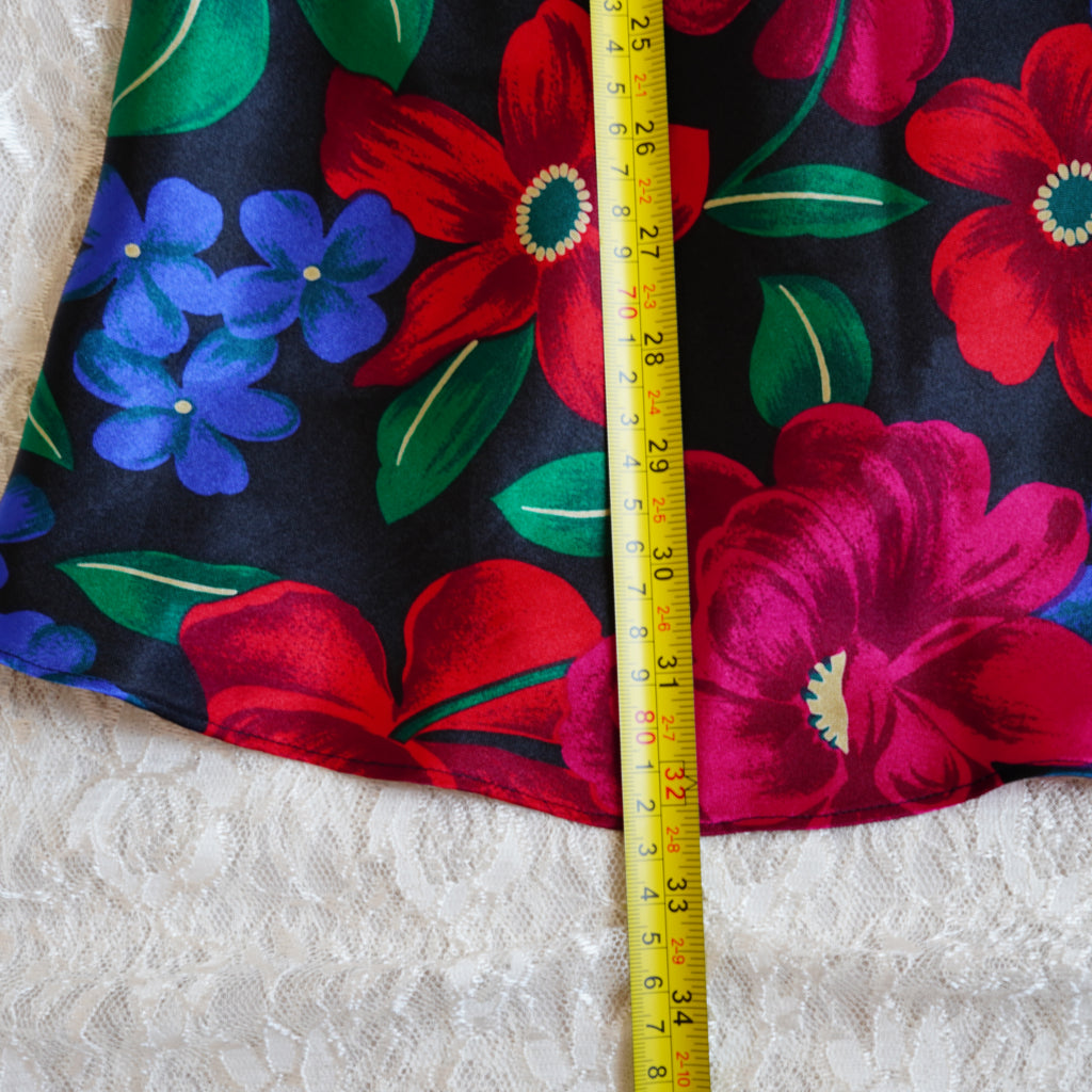 Sedú Satin Floral Mini Slip Dress | Small