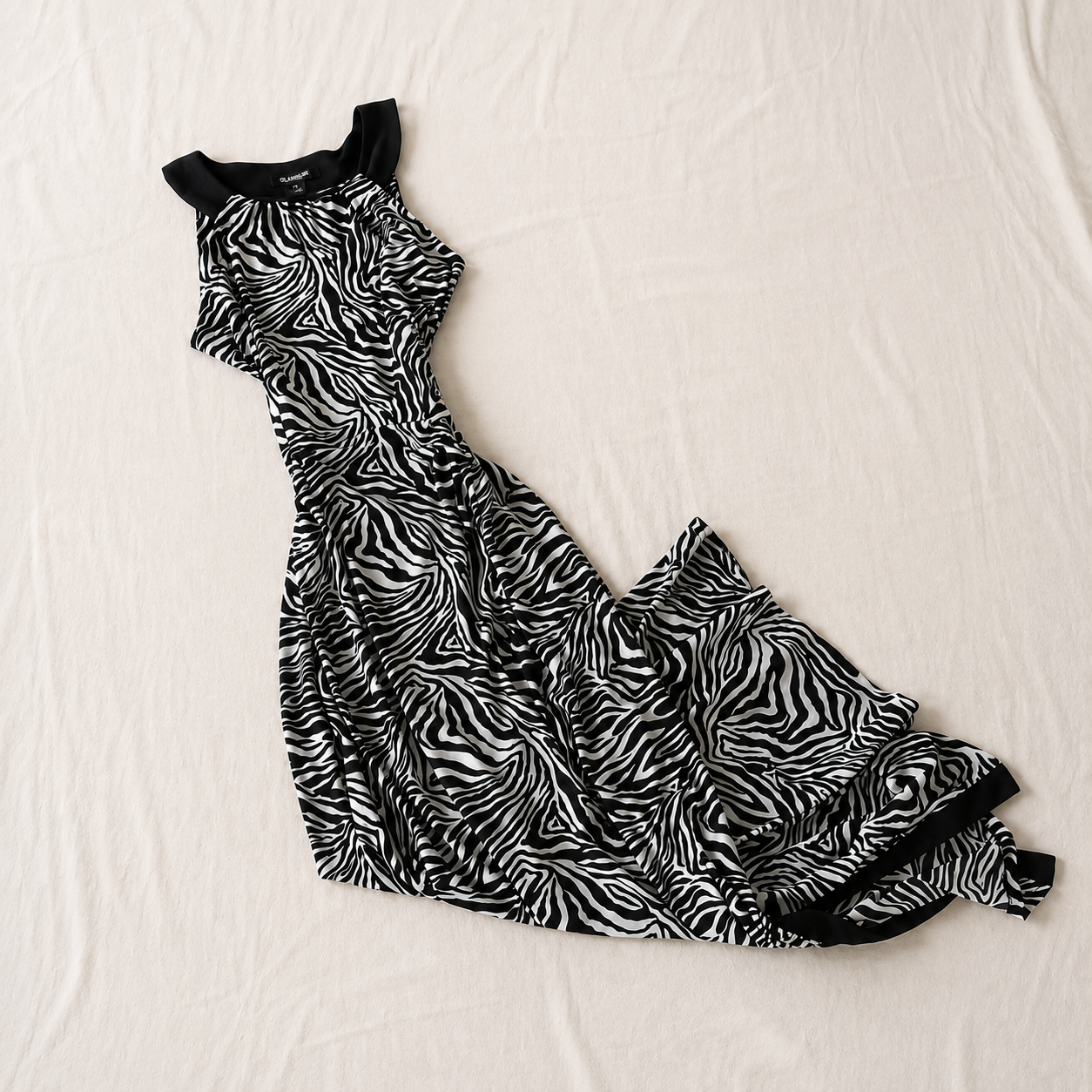 Glamour Zebra Print Maxi Dress | Y2K | Size 8