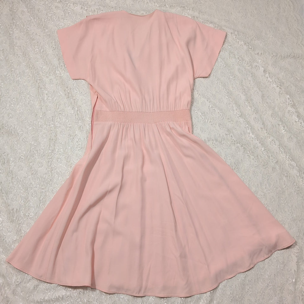 Nina Piccalino Blush Pink Ruffle Midi Dress | Vintage | Size Small