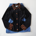 Richard & Company Velour Leopard Trim Jacket | Vintage | Small