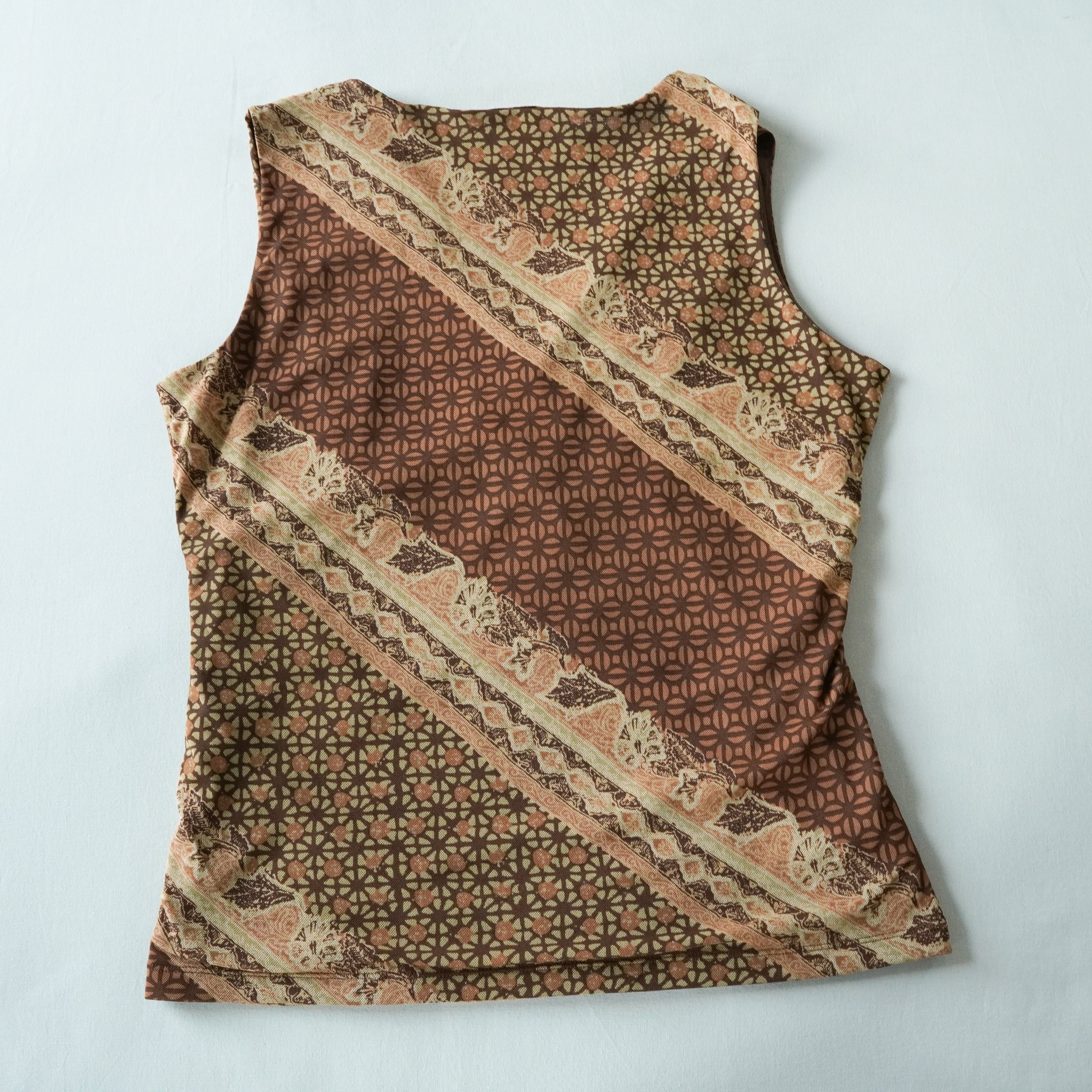 Bandolino Patchwork Print Top | Y2K | Size XL