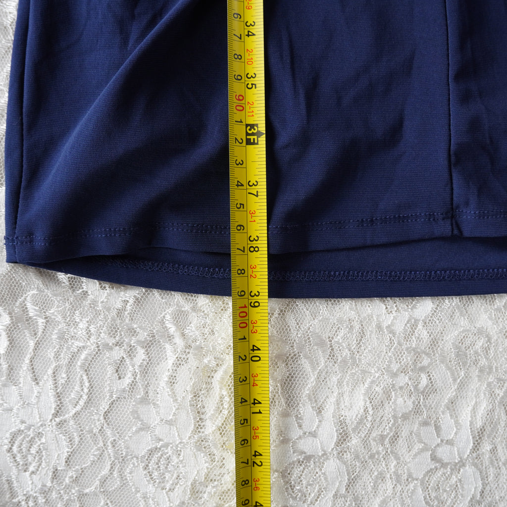 Cache Navy Blue Beaded Midi Dress | Modern | Size 6