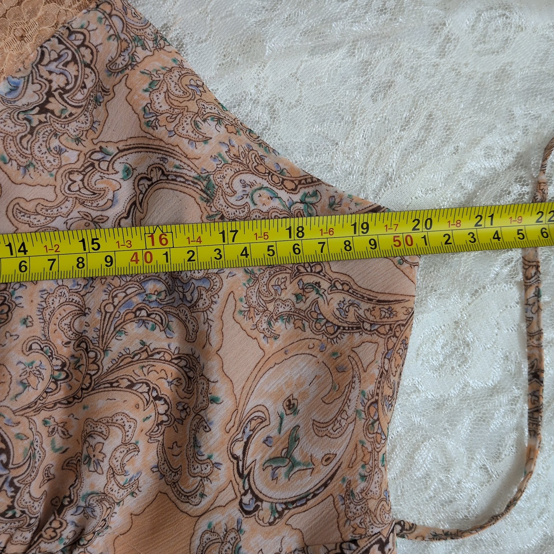 Separates Paisley Handkerchief Hem Cami Top – Size L