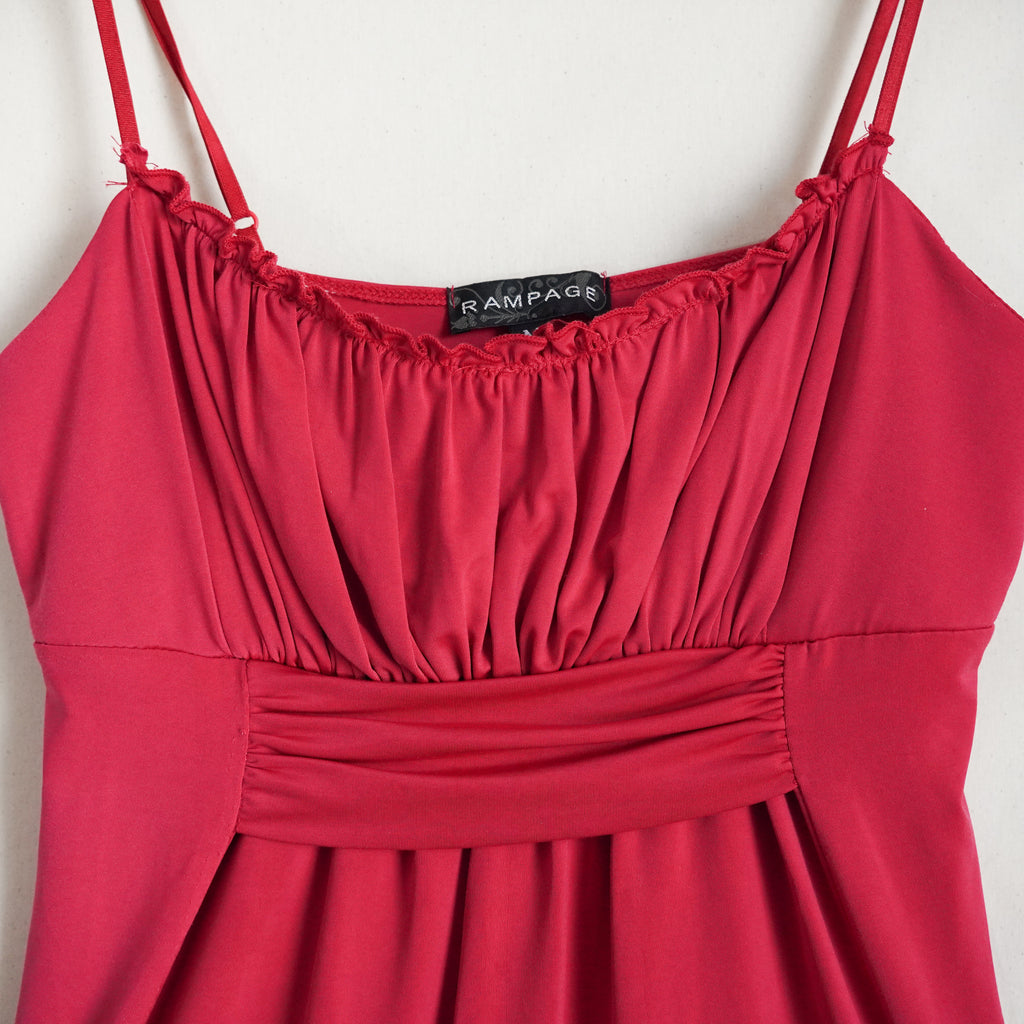 Rampage Ruched Empire Waist Cami | Y2K | Medium