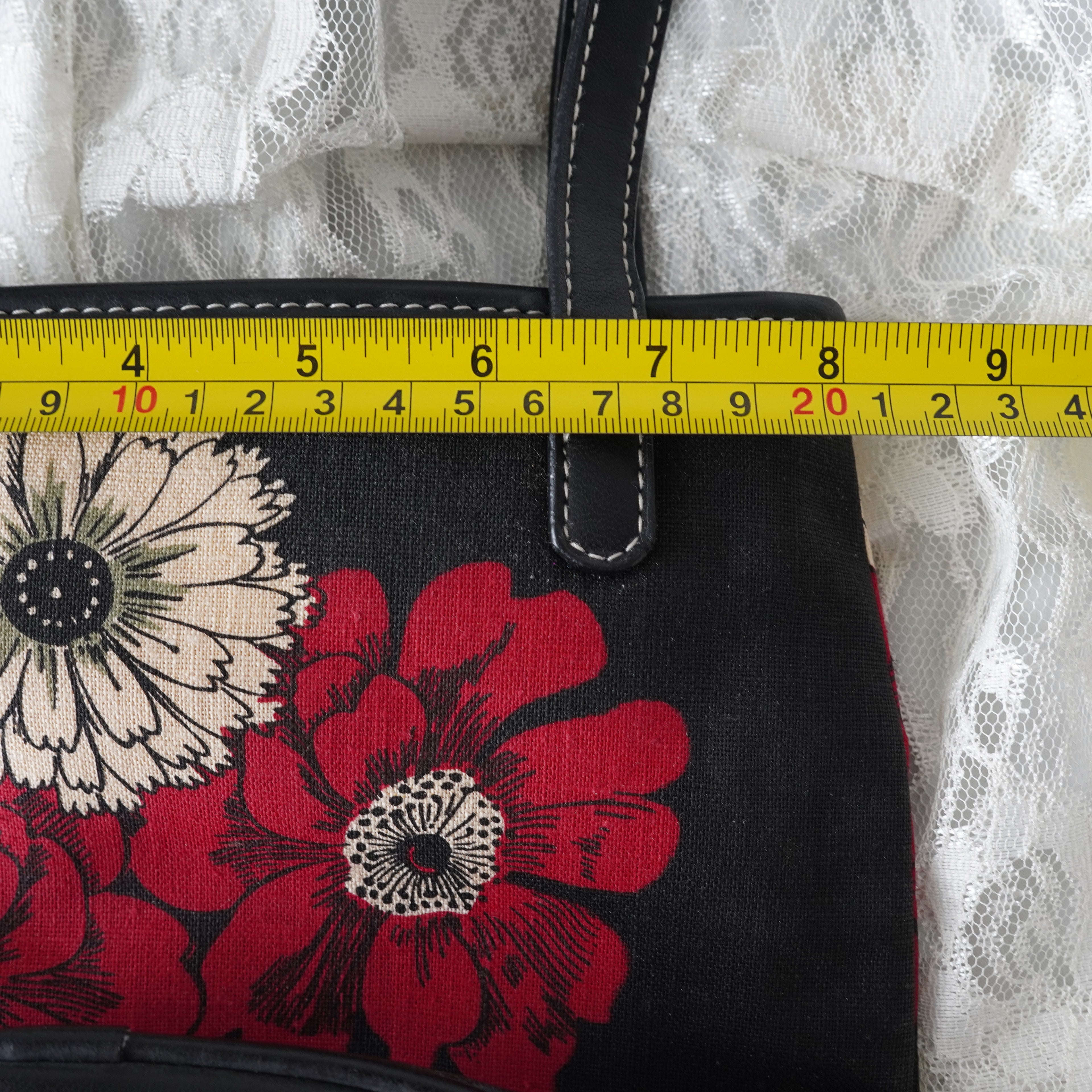 Liz Claiborne Floral Beaded Shoulder Bag