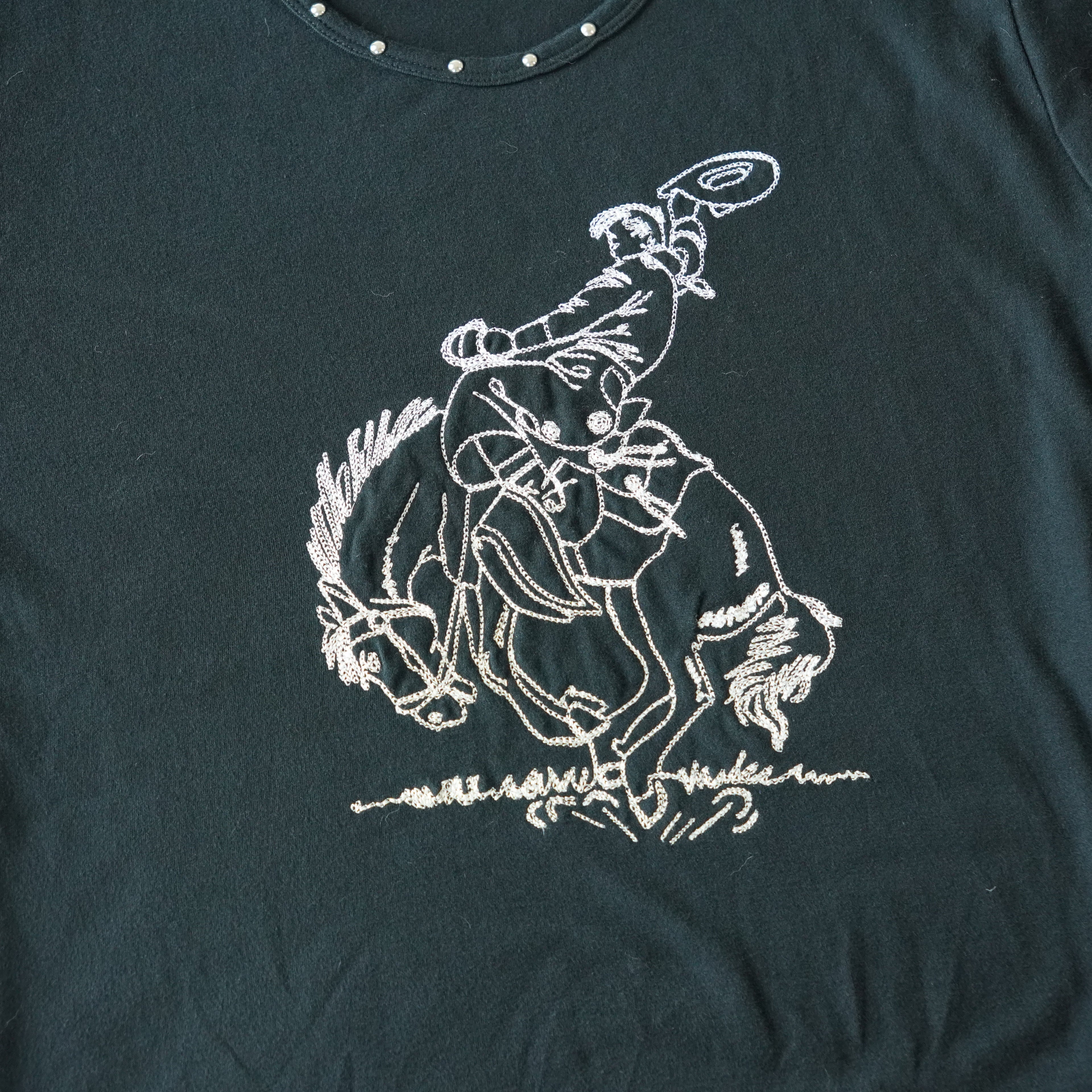 Gordon & James Studded Western Cowboy Baby Tee | Vintage | Large