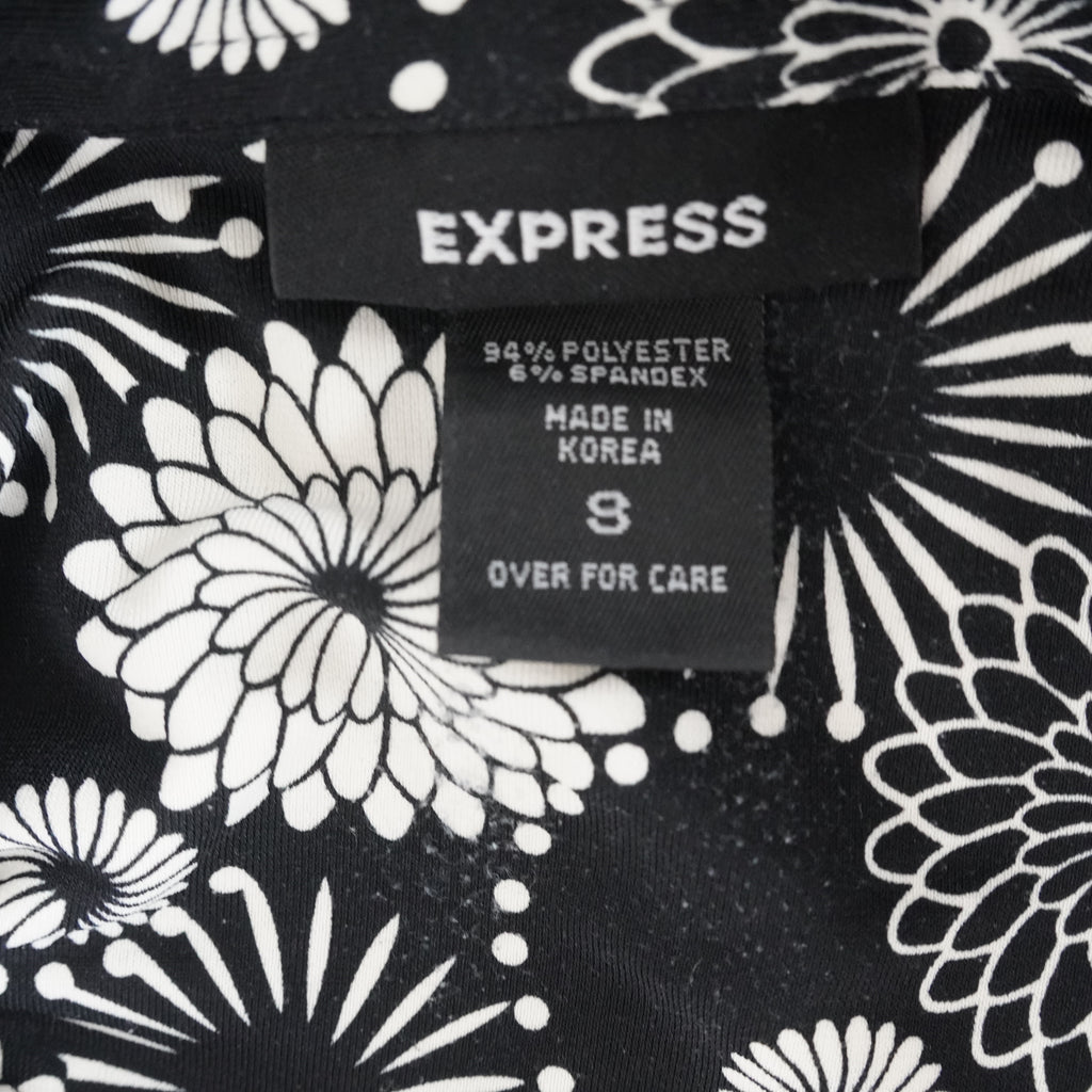 Express Floral Stretch Polo Top | Y2K | Size Small