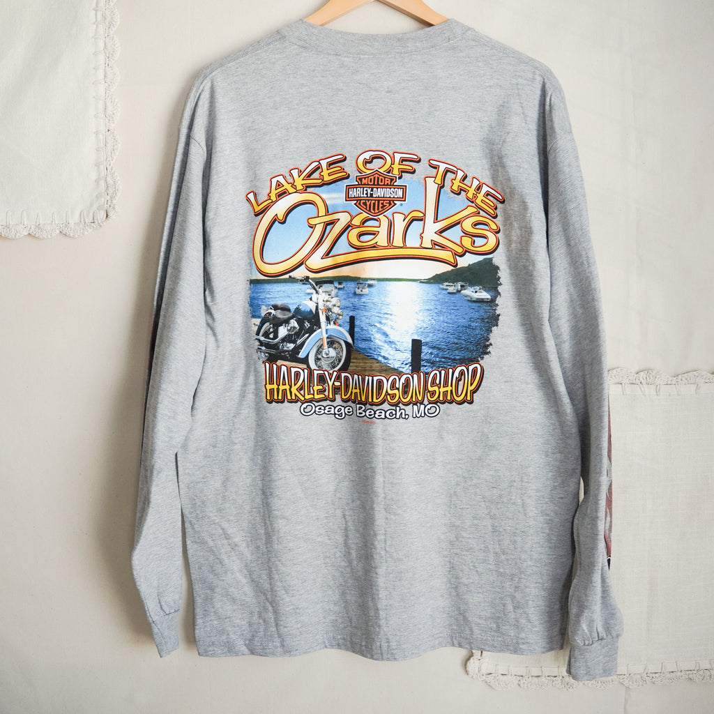 Harley Davidson Lake of the Ozarks Long Sleeve Shirt | Y2K | Large