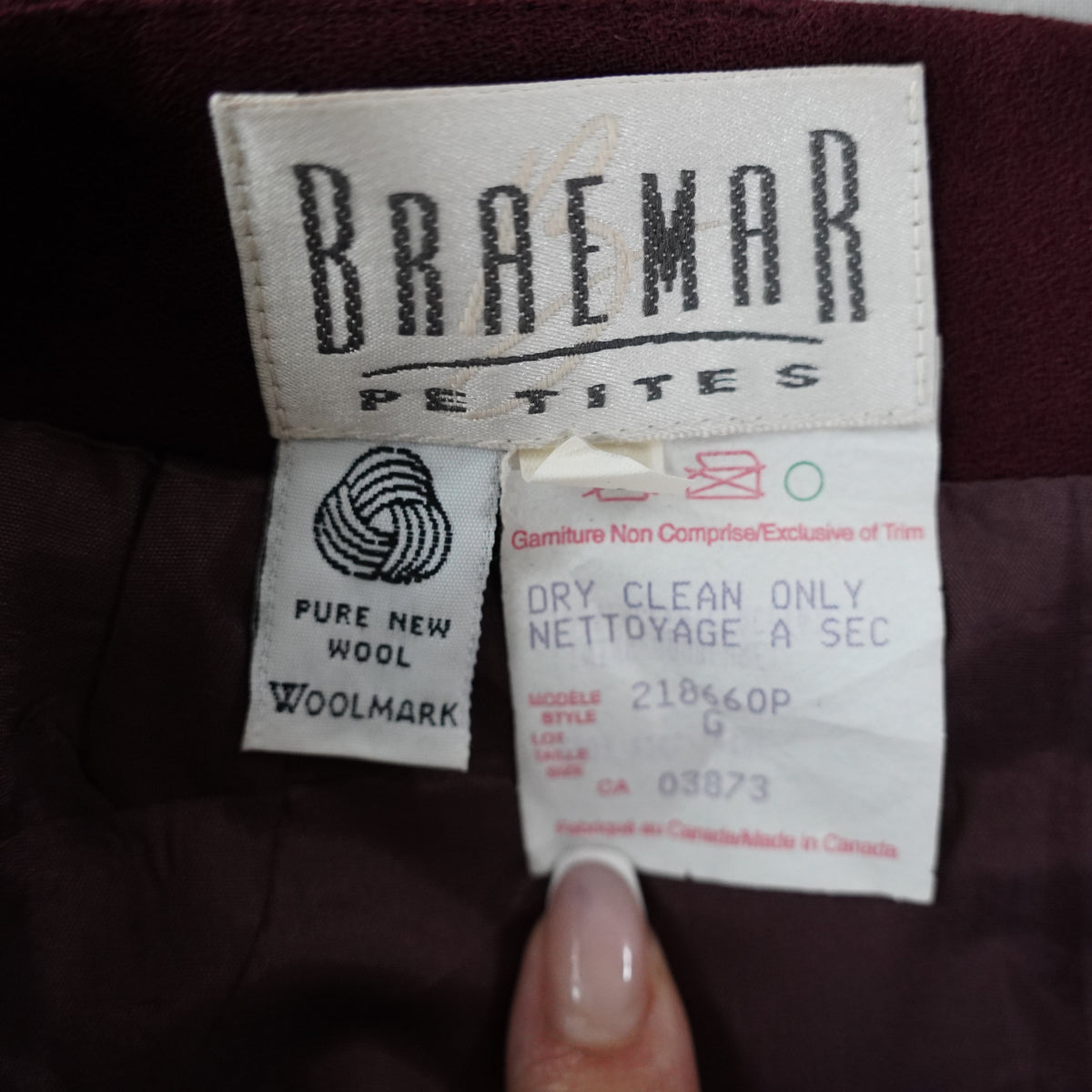 Braemar Petites Pure Wool A-Line Midi Skirtn | Vintage |  Size 4