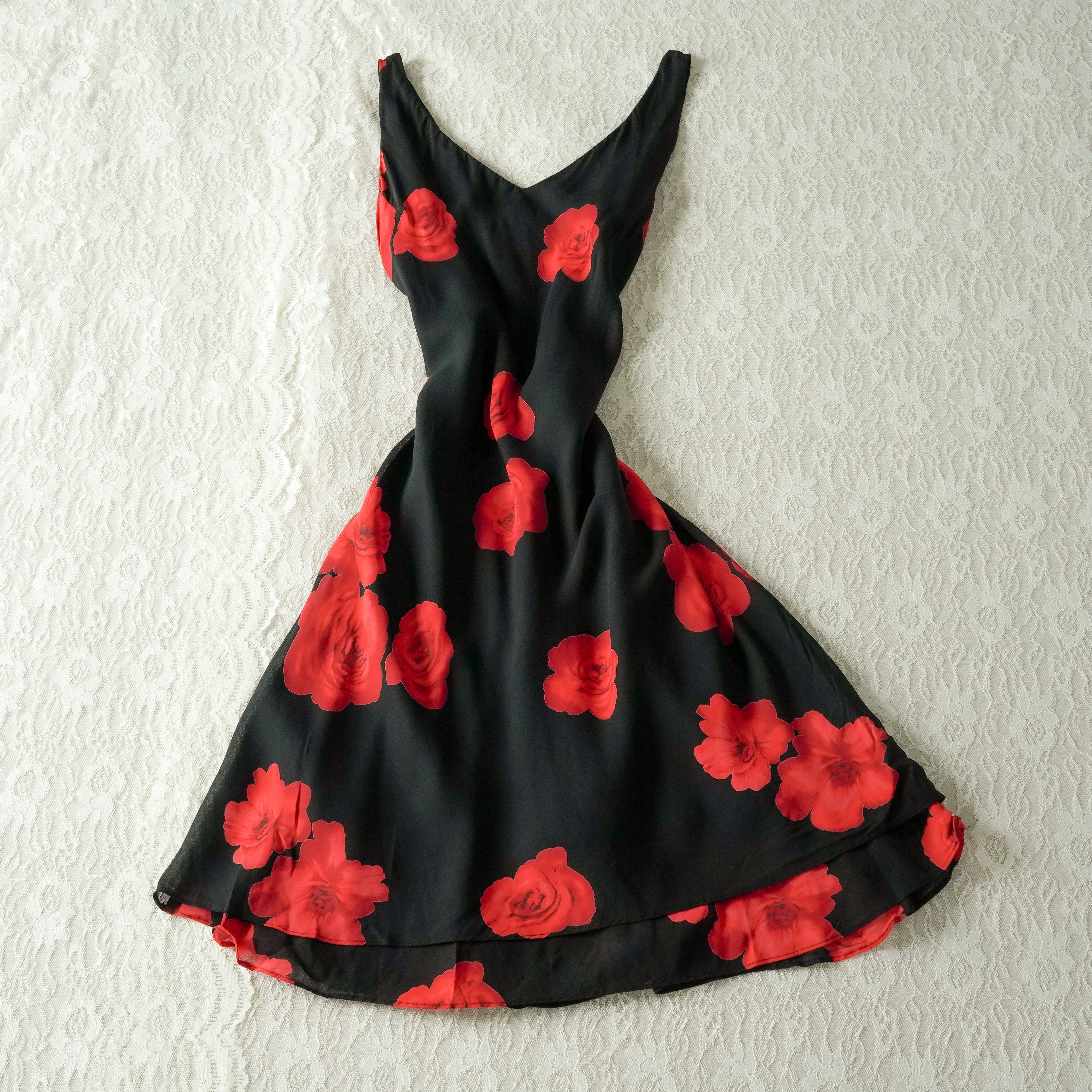 Jones New York Rose Print Midi Dress | Vintage | Size 14