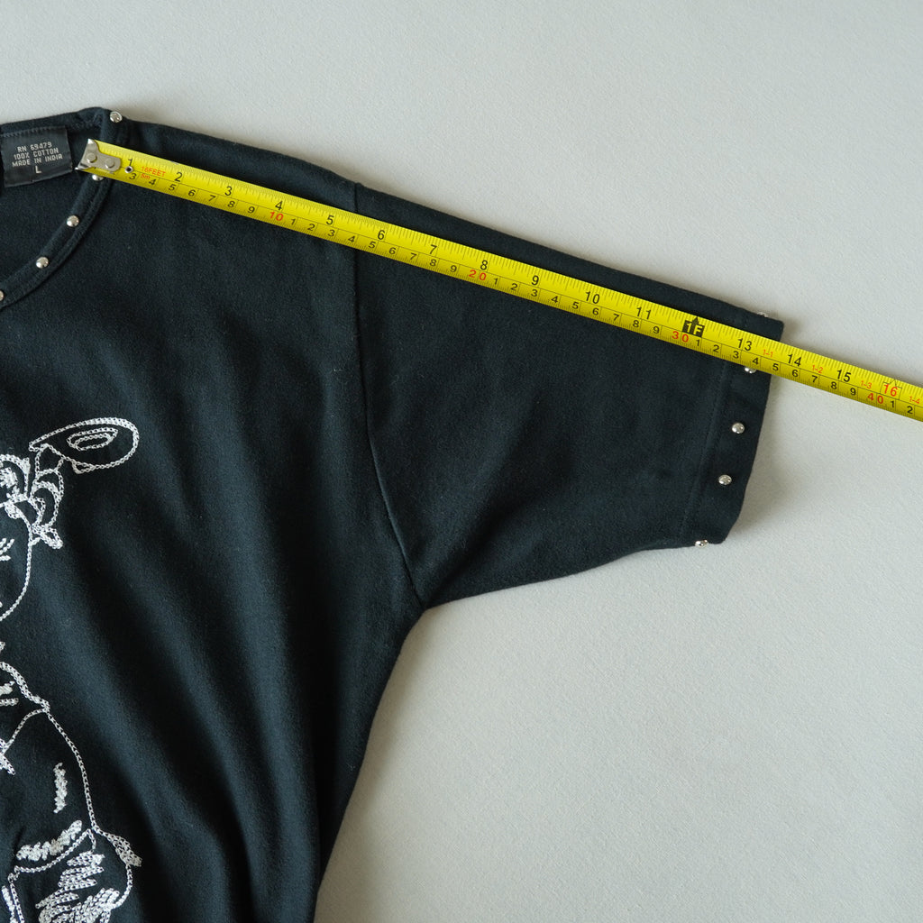 Gordon & James Studded Western Cowboy Baby Tee | Vintage | Large