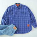 Tommy Hilfiger Plaid Cotton Flannel Button Up Shirt | Vintage | XL