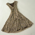 Karen Kane Leopard Print Ruffle Midi Dress | Y2K | Size Medium
