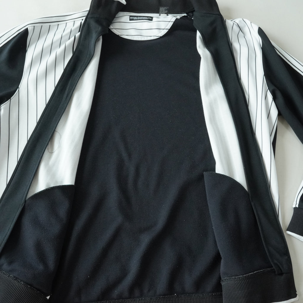Enyce Black & White Pinstripe Track Jacket XXL Hip Hop Streetwear Y2K